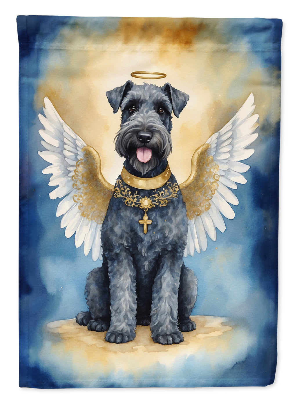 Kerry Blue Terrier My Angel Garden Flag Mailbox Decorative Yard Banner Outside Patio Artwork for Flower Beds, Garden Size, Multicolor