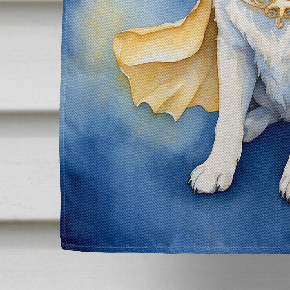 Kuvasz My Angel House Flag 28x40 Porch Sleeve Pole Decorative Outside Yard Banner Artwork Wall Hanging, Polyester