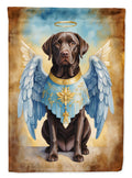 Chocolate Labrador Retriever My Angel Garden Flag Mailbox Decorative Yard Banner Outside Patio Artwork for Flower Beds, Garden Size, Multicolor