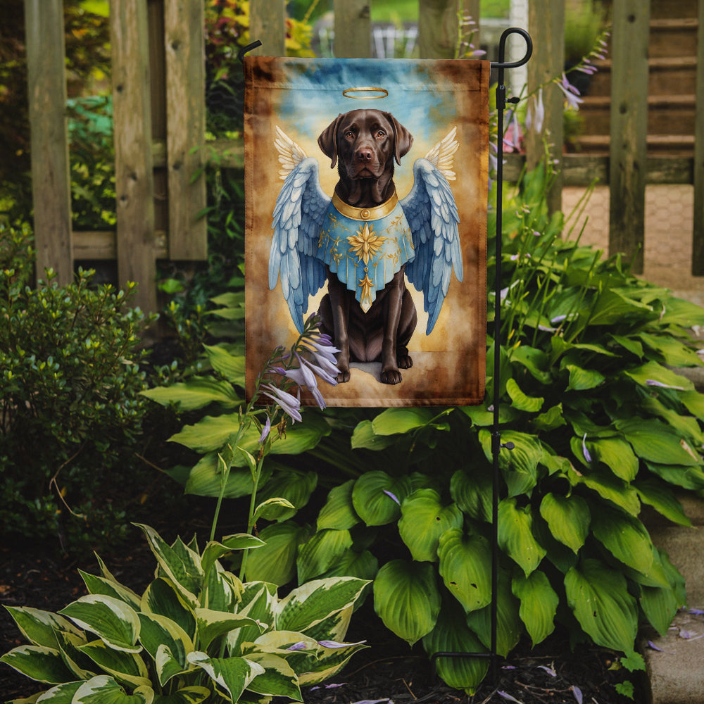 Chocolate Labrador Retriever My Angel Garden Flag Mailbox Decorative Yard Banner Outside Patio Artwork for Flower Beds, Garden Size, Multicolor