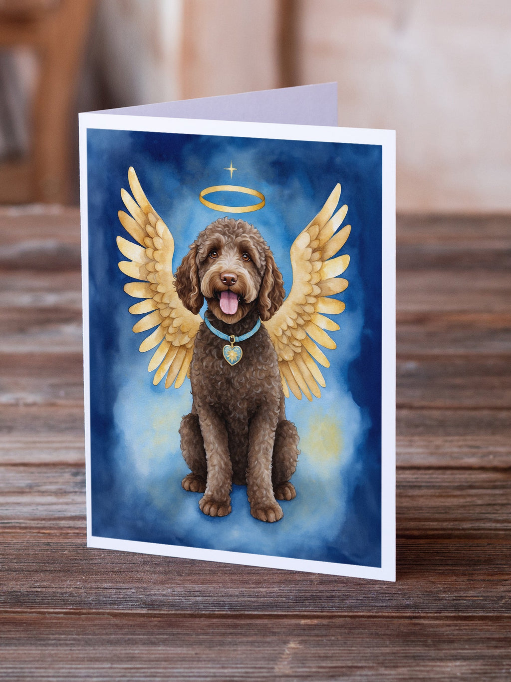 Labradoodle My Angel Greeting Cards Pack of 8 Blank Cards with Envelopes Whimsical A7 Size 5x7