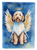 Labradoodle My Angel House Flag 28x40 Porch Sleeve Pole Decorative Outside Yard Banner Artwork Wall Hanging, Polyester