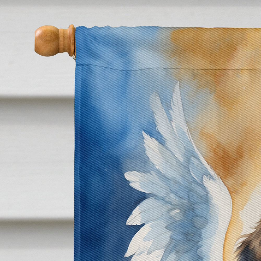 Leonberger My Angel House Flag 28x40 Porch Sleeve Pole Decorative Outside Yard Banner Artwork Wall Hanging, Polyester