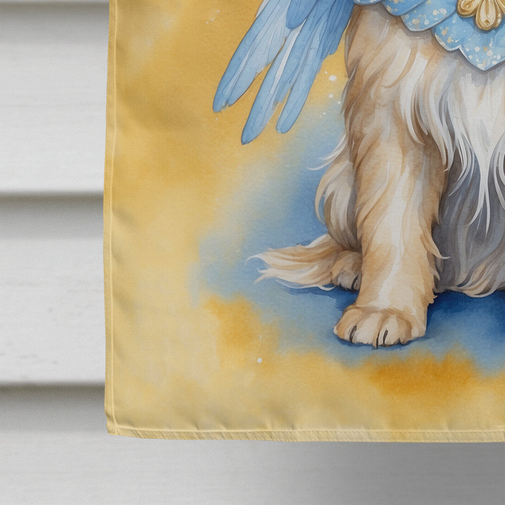 Lhasa Apso My Angel House Flag 28x40 Porch Sleeve Pole Decorative Outside Yard Banner Artwork Wall Hanging, Polyester