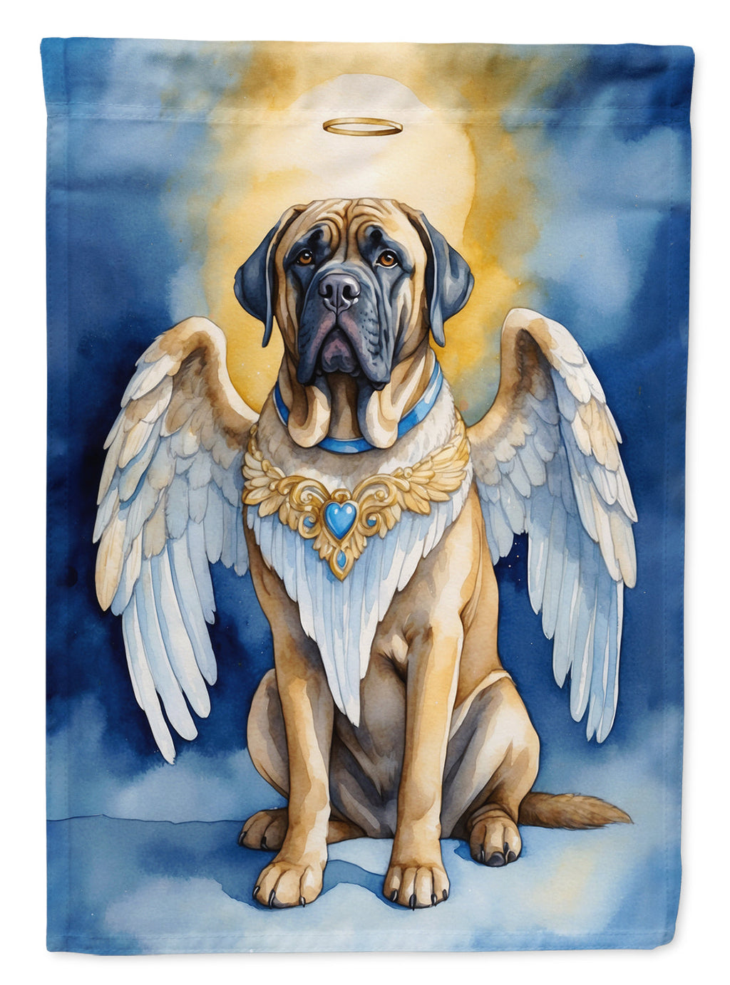 Mastiff My Angel House Flag 28x40 Porch Sleeve Pole Decorative Outside Yard Banner Artwork Wall Hanging, Polyester