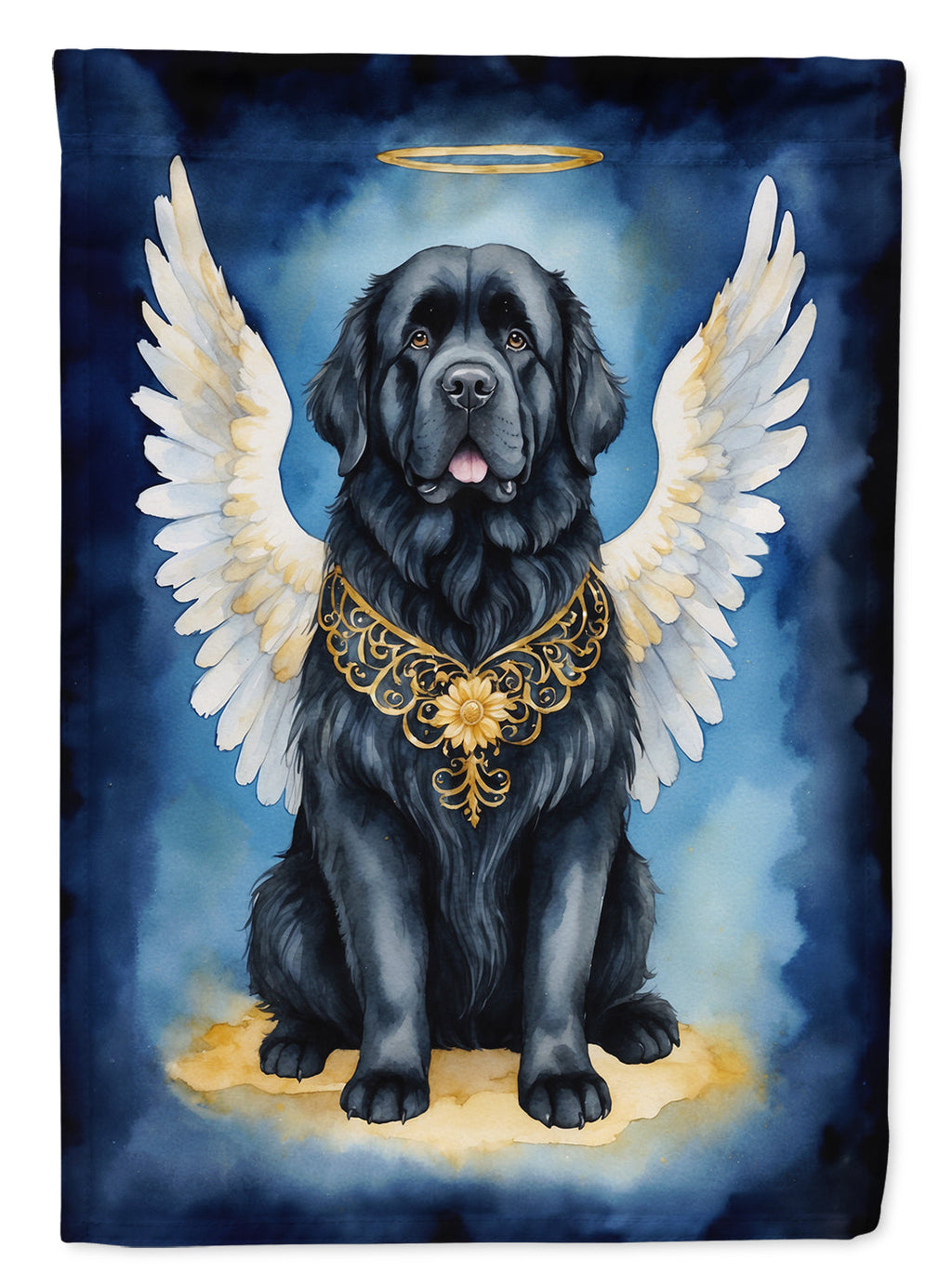 Newfoundland My Angel House Flag 28x40 Porch Sleeve Pole Decorative Outside Yard Banner Artwork Wall Hanging, Polyester