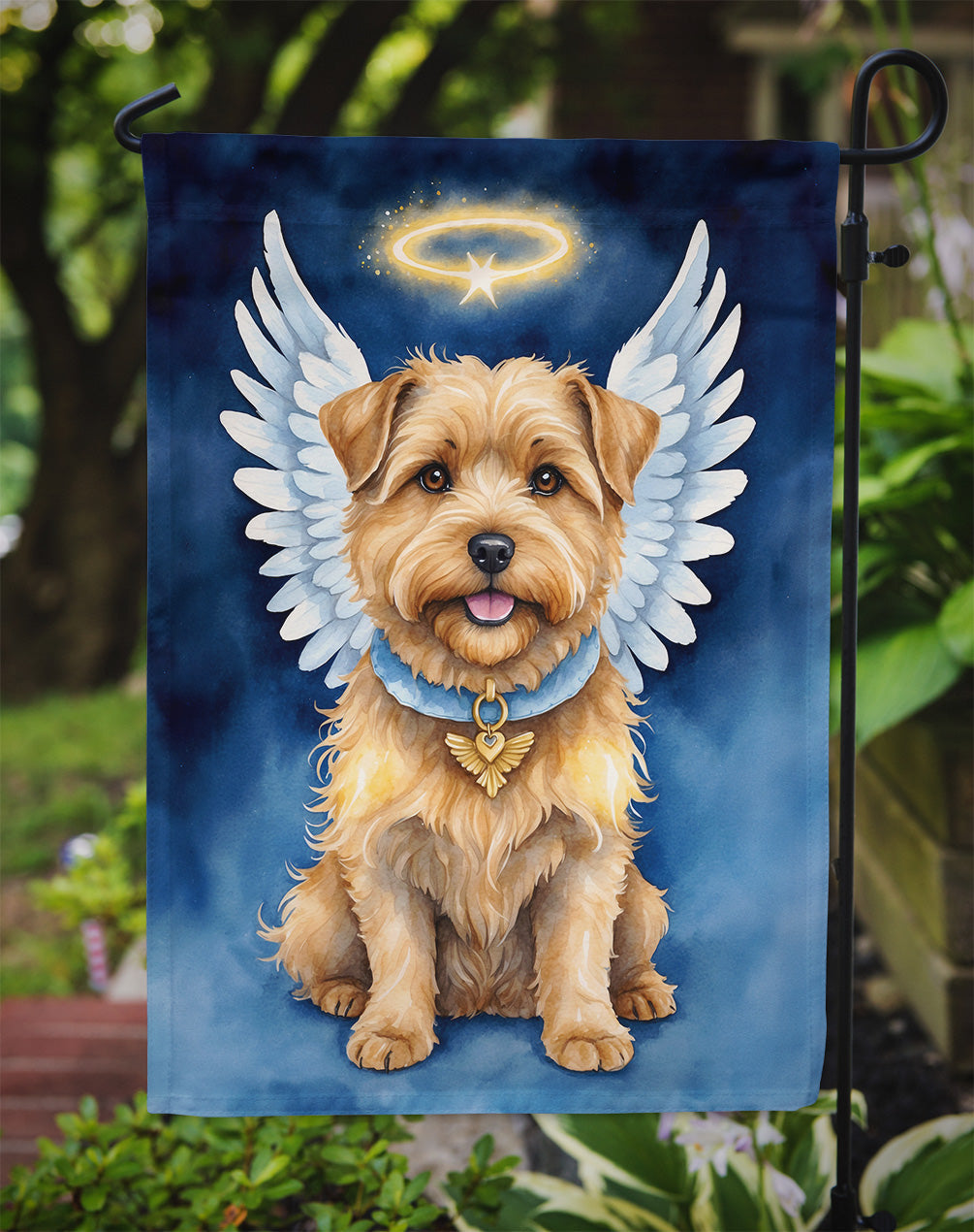 Norfolk Terrier My Angel Garden Flag Mailbox Decorative Yard Banner Outside Patio Artwork for Flower Beds, Garden Size, Multicolor