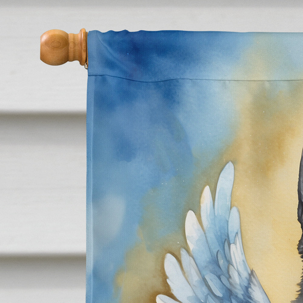 Norwegian Elkhound My Angel House Flag 28x40 Porch Sleeve Pole Decorative Outside Yard Banner Artwork Wall Hanging, Polyester