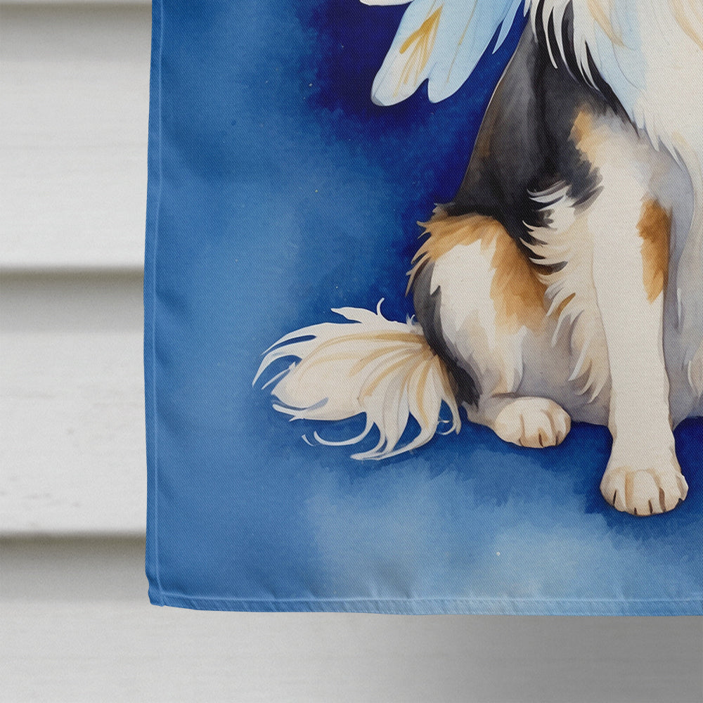 Papillon My Angel House Flag 28x40 Porch Sleeve Pole Decorative Outside Yard Banner Artwork Wall Hanging, Polyester