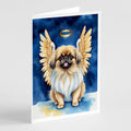 Pekingese My Angel Greeting Cards Pack of 8 Blank Cards with Envelopes Whimsical A7 Size 5x7
