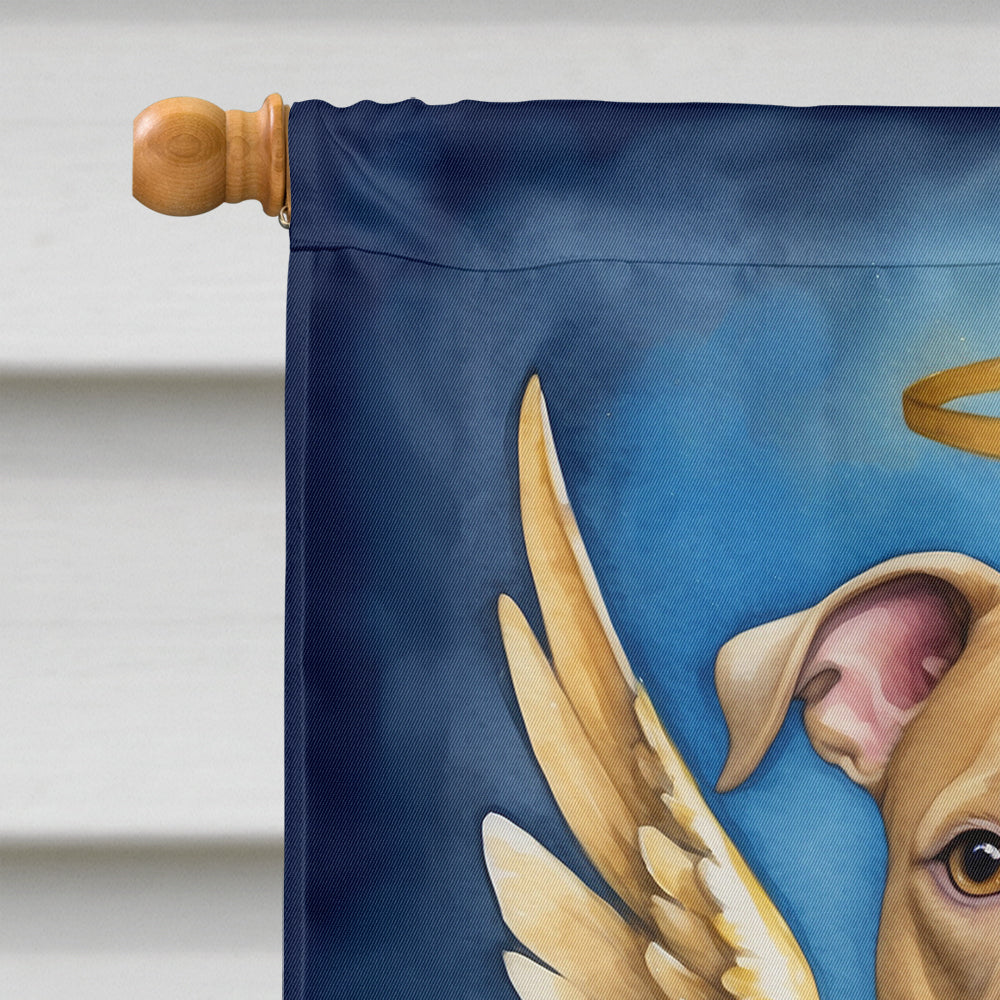 Pit Bull Terrier My Angel House Flag 28x40 Porch Sleeve Pole Decorative Outside Yard Banner Artwork Wall Hanging, Polyester