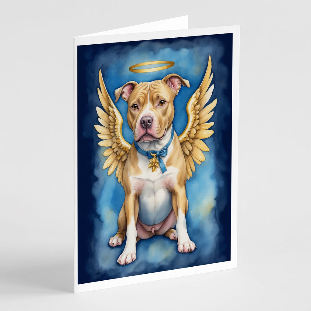 Pit Bull Terrier My Angel Greeting Cards Pack of 8 Blank Cards with Envelopes Whimsical A7 Size 5x7