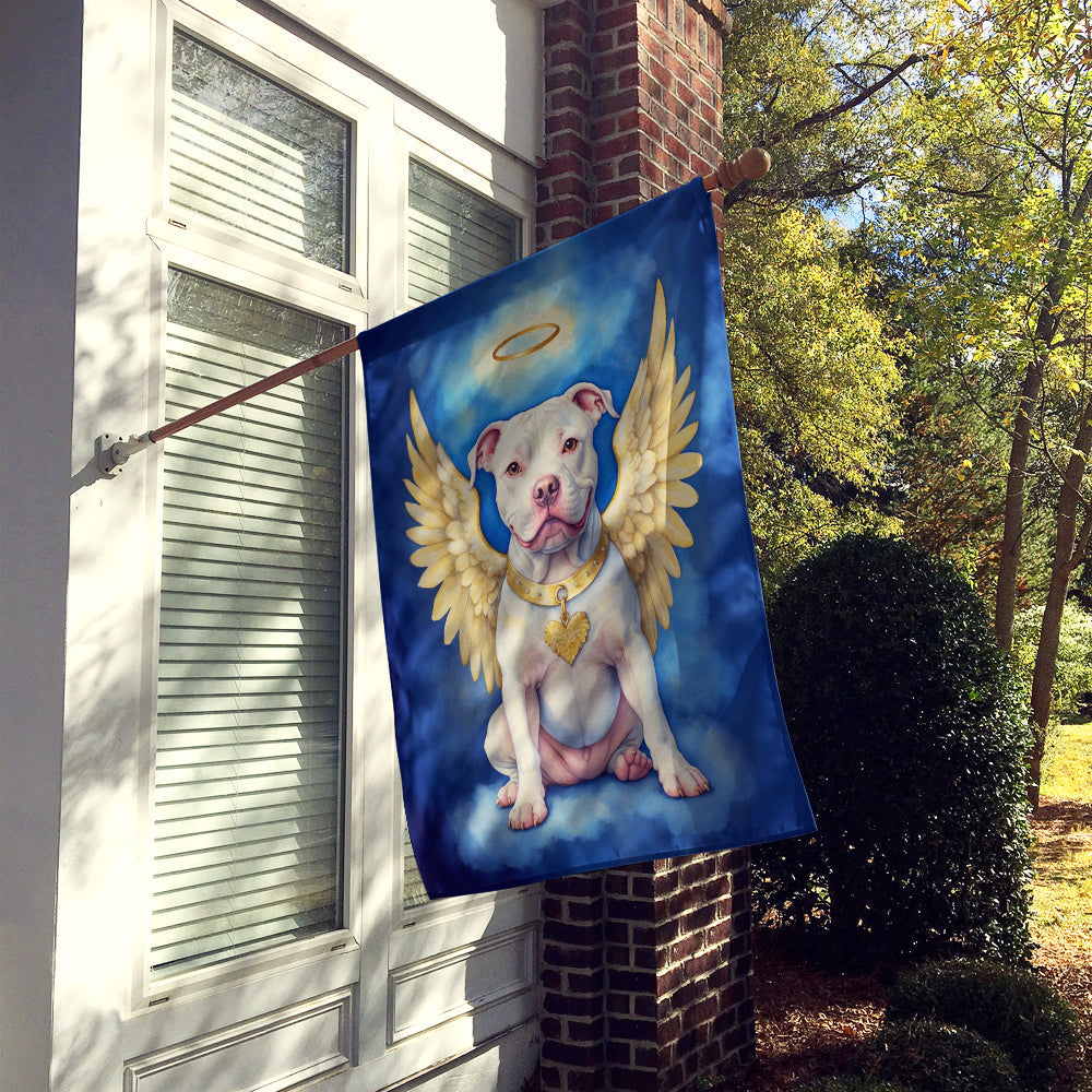 Pit Bull Terrier My Angel House Flag 28x40 Porch Sleeve Pole Decorative Outside Yard Banner Artwork Wall Hanging, Polyester