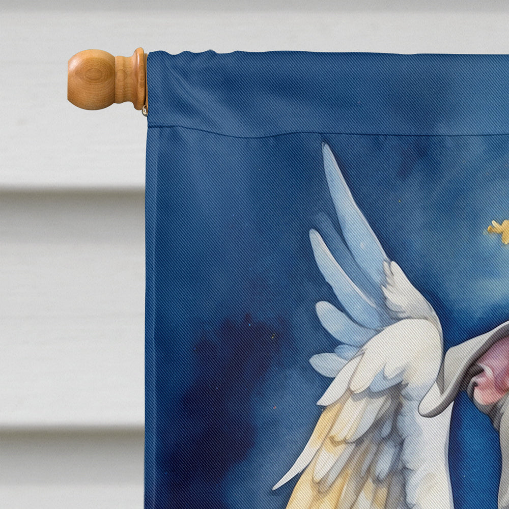 Pit Bull Terrier My Angel House Flag 28x40 Porch Sleeve Pole Decorative Outside Yard Banner Artwork Wall Hanging, Polyester