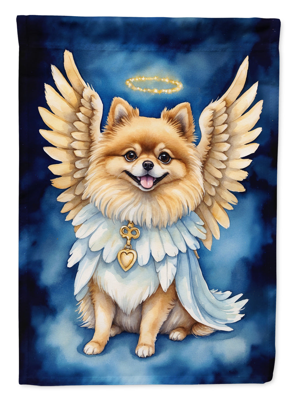 Pomeranian My Angel Garden Flag Mailbox Decorative Yard Banner Outside Patio Artwork for Flower Beds, Garden Size, Multicolor