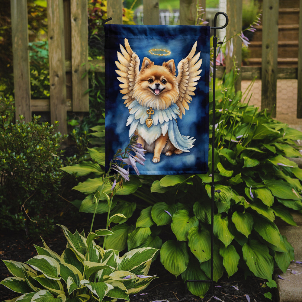 Pomeranian My Angel Garden Flag Mailbox Decorative Yard Banner Outside Patio Artwork for Flower Beds, Garden Size, Multicolor