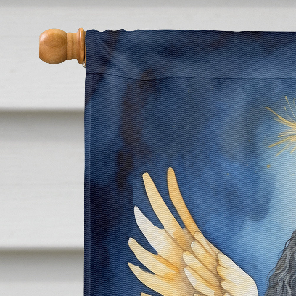 Black Poodle My Angel House Flag 28x40 Porch Sleeve Pole Decorative Outside Yard Banner Artwork Wall Hanging, Polyester