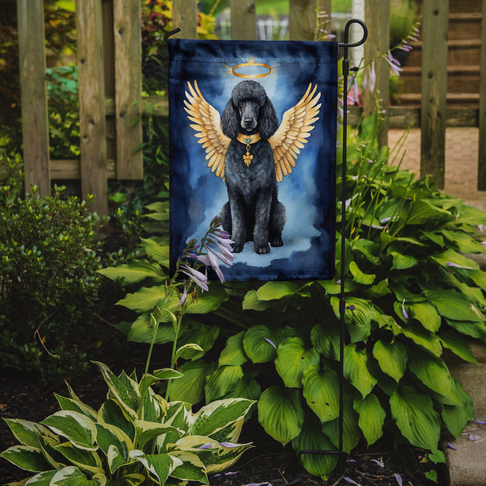 Black Poodle My Angel Garden Flag Mailbox Decorative Yard Banner Outside Patio Artwork for Flower Beds, Garden Size, Multicolor