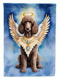 Chocolate Poodle My Angel House Flag 28x40 Porch Sleeve Pole Decorative Outside Yard Banner Artwork Wall Hanging, Polyester