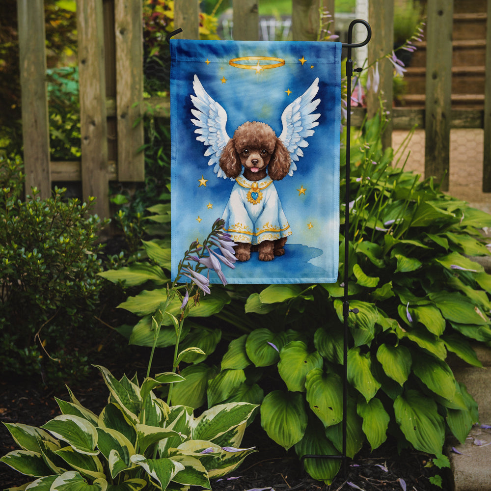 Chocolate Poodle My Angel Garden Flag Mailbox Decorative Yard Banner Outside Patio Artwork for Flower Beds, Garden Size, Multicolor