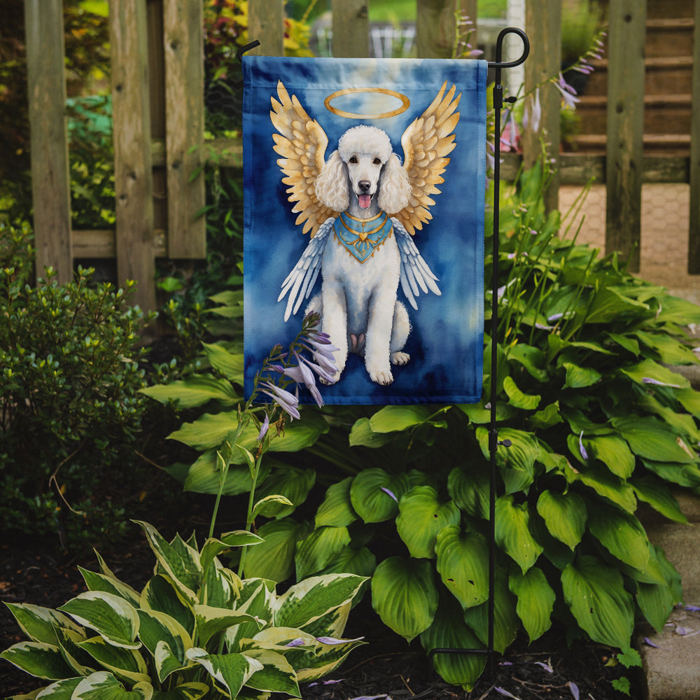 White Poodle My Angel Garden Flag Mailbox Decorative Yard Banner Outside Patio Artwork for Flower Beds, Garden Size, Multicolor
