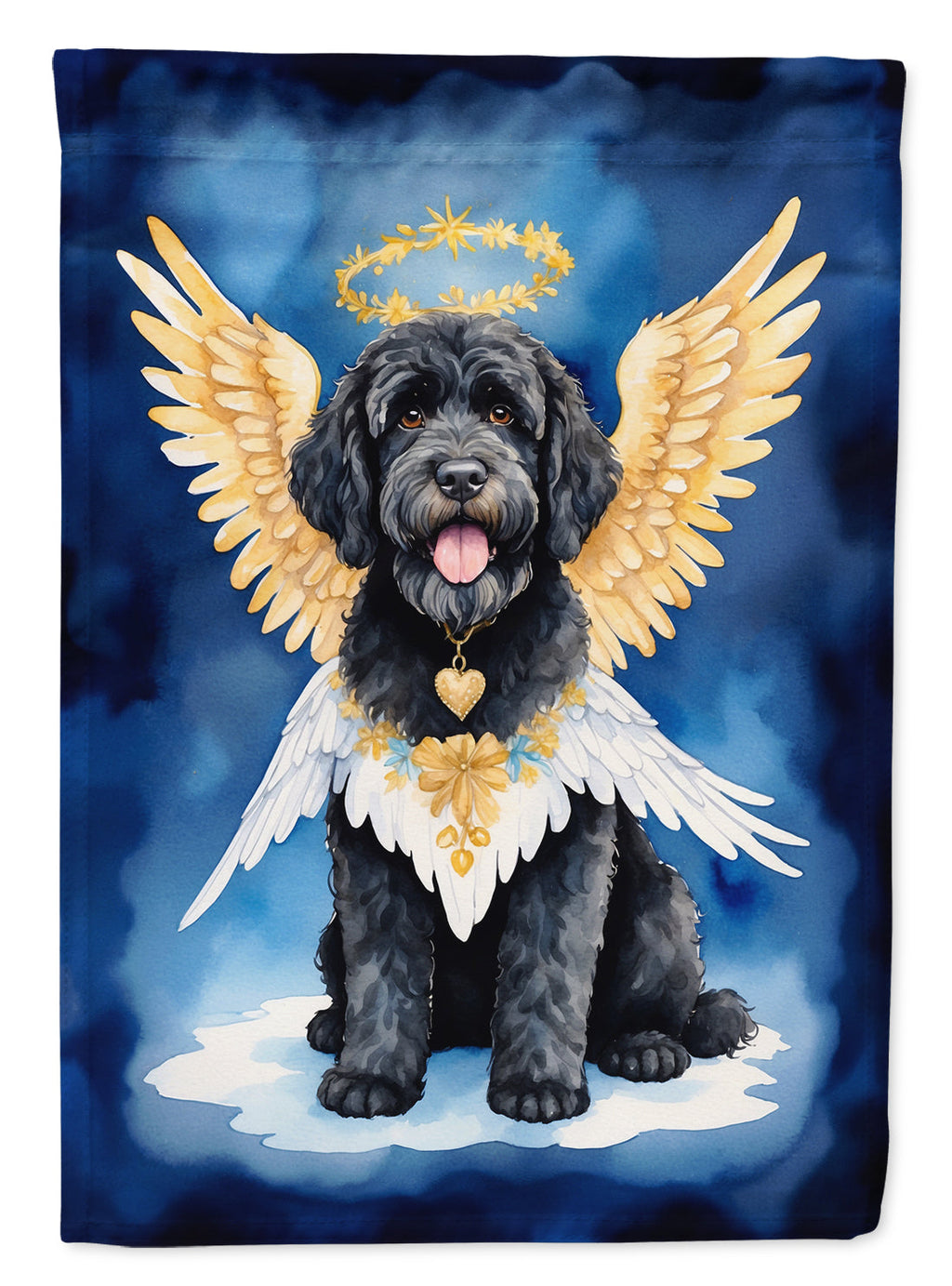 Portuguese Water Dog My Angel Garden Flag Mailbox Decorative Yard Banner Outside Patio Artwork for Flower Beds, Garden Size, Multicolor