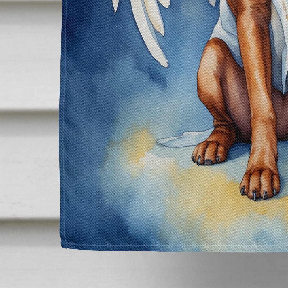 Redbone Coonhound My Angel House Flag 28x40 Porch Sleeve Pole Decorative Outside Yard Banner Artwork Wall Hanging, Polyester