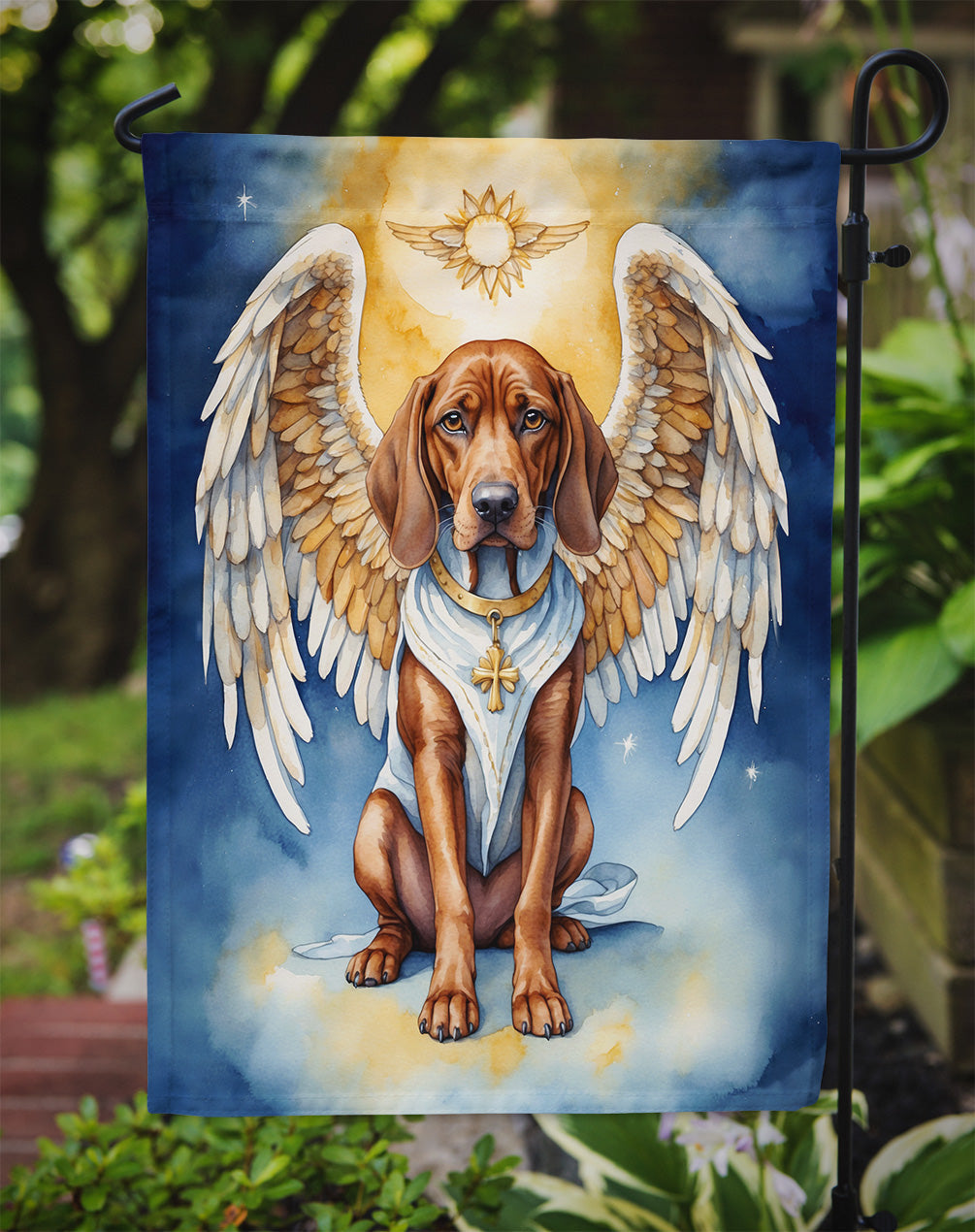 Redbone Coonhound My Angel Garden Flag Mailbox Decorative Yard Banner Outside Patio Artwork for Flower Beds, Garden Size, Multicolor