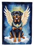 Rottweiler My Angel House Flag 28x40 Porch Sleeve Pole Decorative Outside Yard Banner Artwork Wall Hanging, Polyester