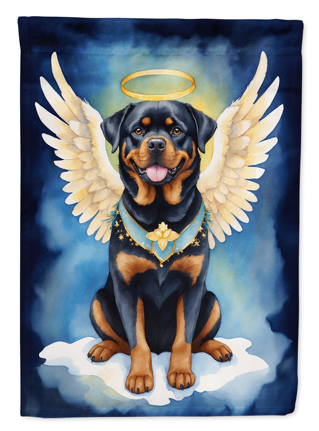 Rottweiler My Angel Garden Flag Mailbox Decorative Yard Banner Outside Patio Artwork for Flower Beds, Garden Size, Multicolor