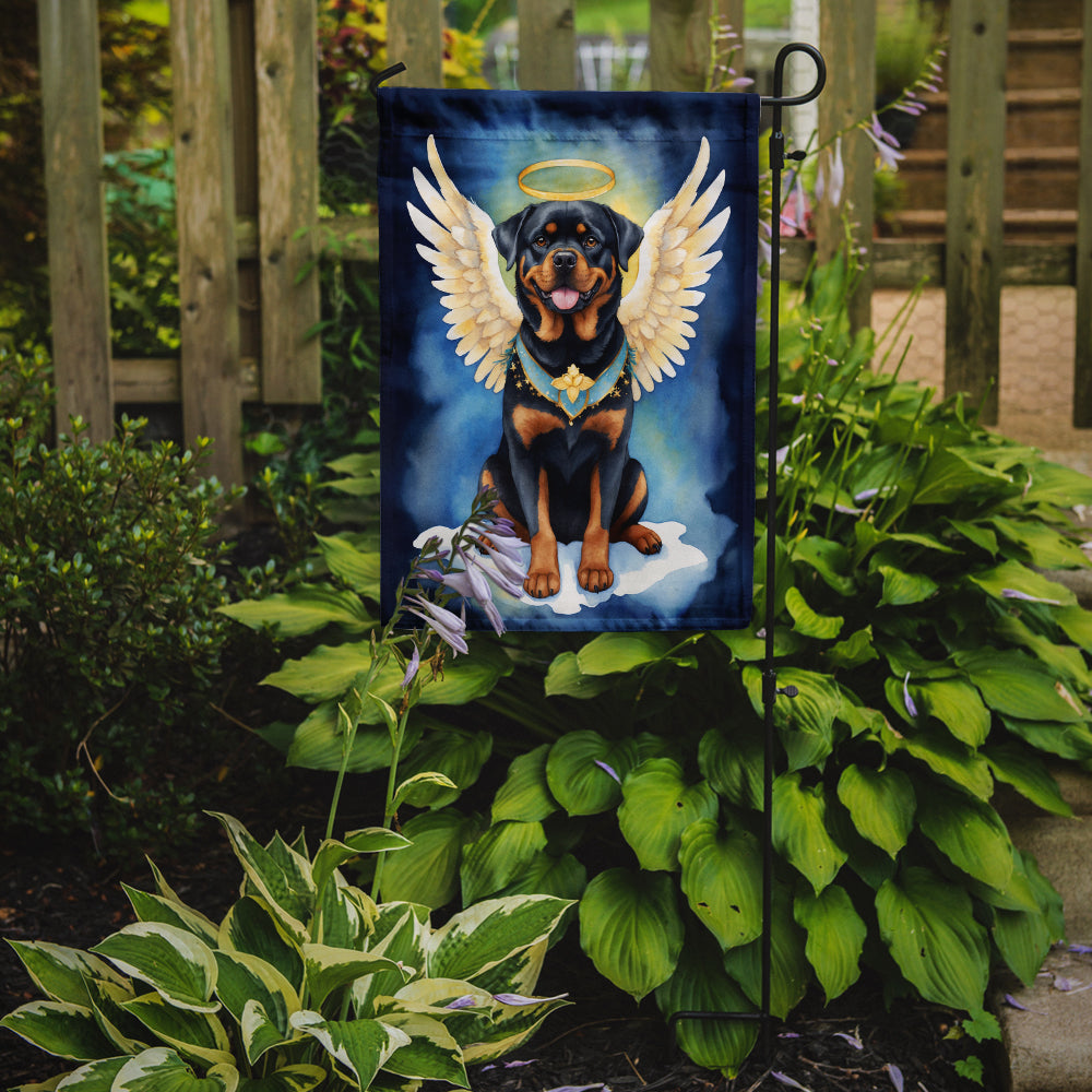 Rottweiler My Angel Garden Flag Mailbox Decorative Yard Banner Outside Patio Artwork for Flower Beds, Garden Size, Multicolor