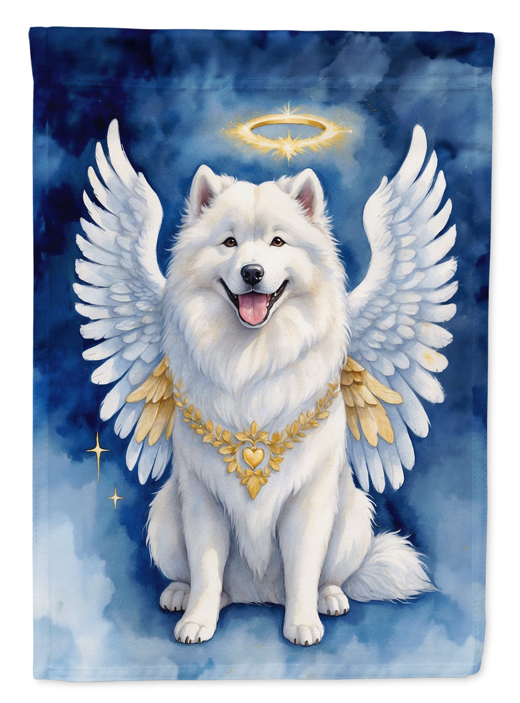 Samoyed My Angel Garden Flag Mailbox Decorative Yard Banner Outside Patio Artwork for Flower Beds, Garden Size, Multicolor