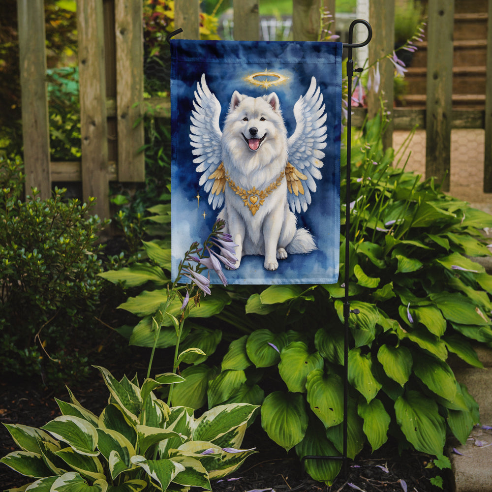 Samoyed My Angel Garden Flag Mailbox Decorative Yard Banner Outside Patio Artwork for Flower Beds, Garden Size, Multicolor