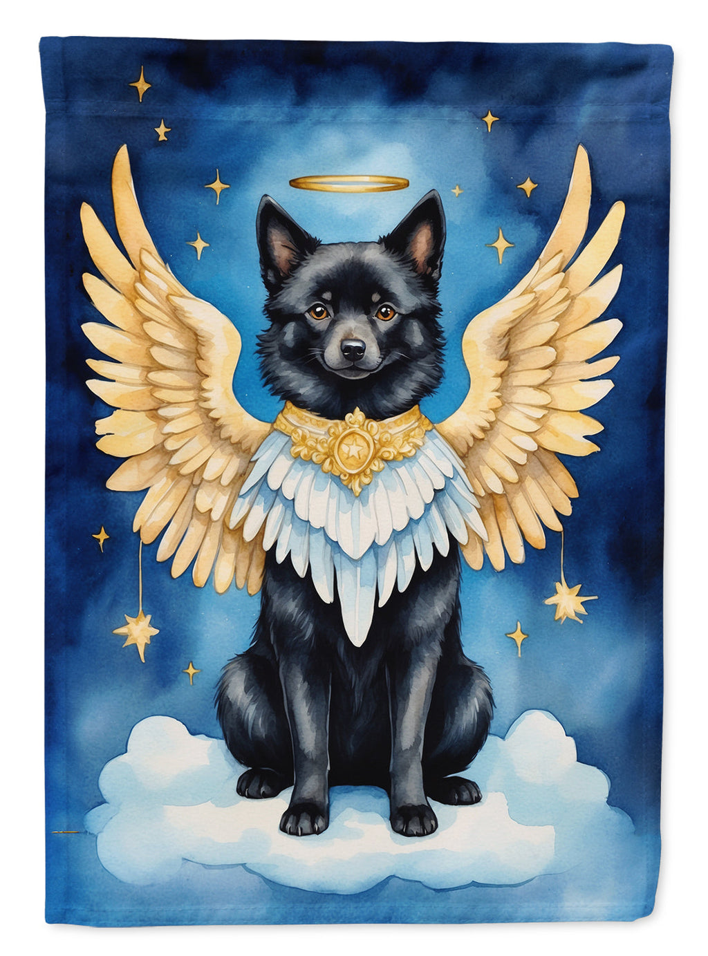 Schipperke My Angel Garden Flag Mailbox Decorative Yard Banner Outside Patio Artwork for Flower Beds, Garden Size, Multicolor