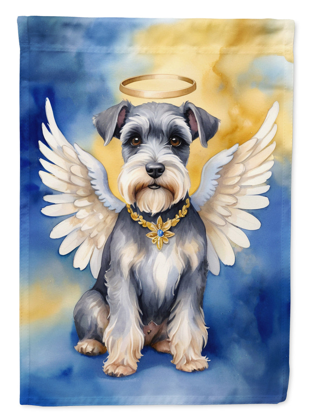 Schnauzer My Angel Garden Flag Mailbox Decorative Yard Banner Outside Patio Artwork for Flower Beds, Garden Size, Multicolor