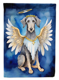 Scottish Deerhound My Angel House Flag 28x40 Porch Sleeve Pole Decorative Outside Yard Banner Artwork Wall Hanging, Polyester