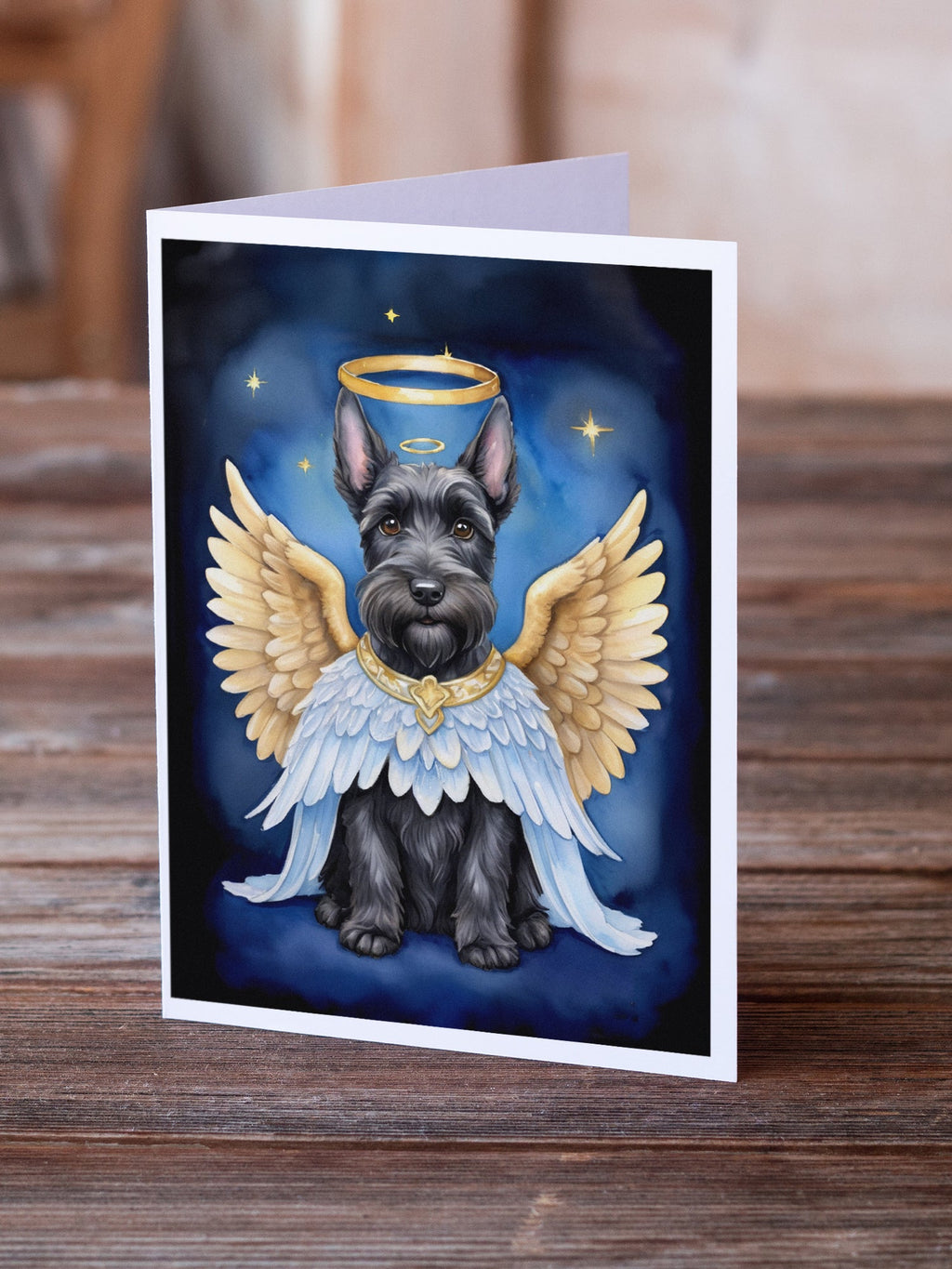 Scottish Terrier My Angel Greeting Cards Pack of 8 Blank Cards with Envelopes Whimsical A7 Size 5x7