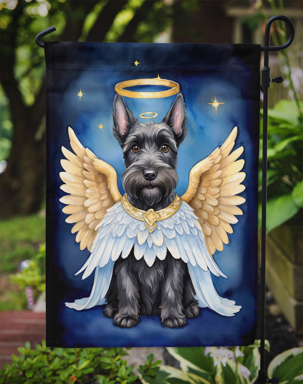 Scottish Terrier My Angel Garden Flag Mailbox Decorative Yard Banner Outside Patio Artwork for Flower Beds, Garden Size, Multicolor