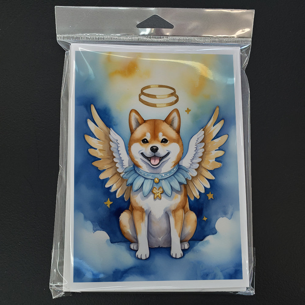 Shiba Inu My Angel Greeting Cards Pack of 8 Blank Cards with Envelopes Whimsical A7 Size 5x7