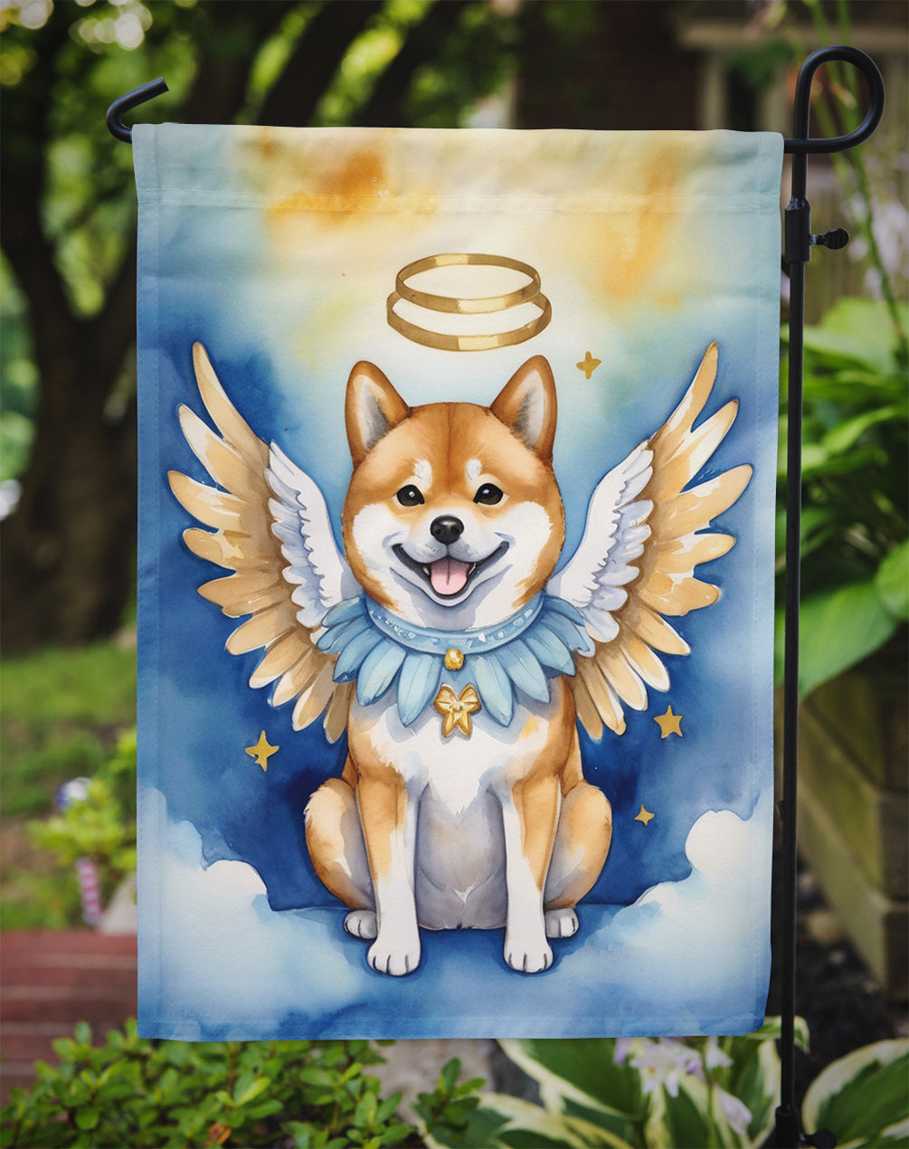 Shiba Inu My Angel Garden Flag Mailbox Decorative Yard Banner Outside Patio Artwork for Flower Beds, Garden Size, Multicolor