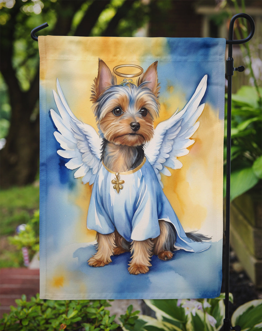 Silky Terrier My Angel Garden Flag Mailbox Decorative Yard Banner Outside Patio Artwork for Flower Beds, Garden Size, Multicolor