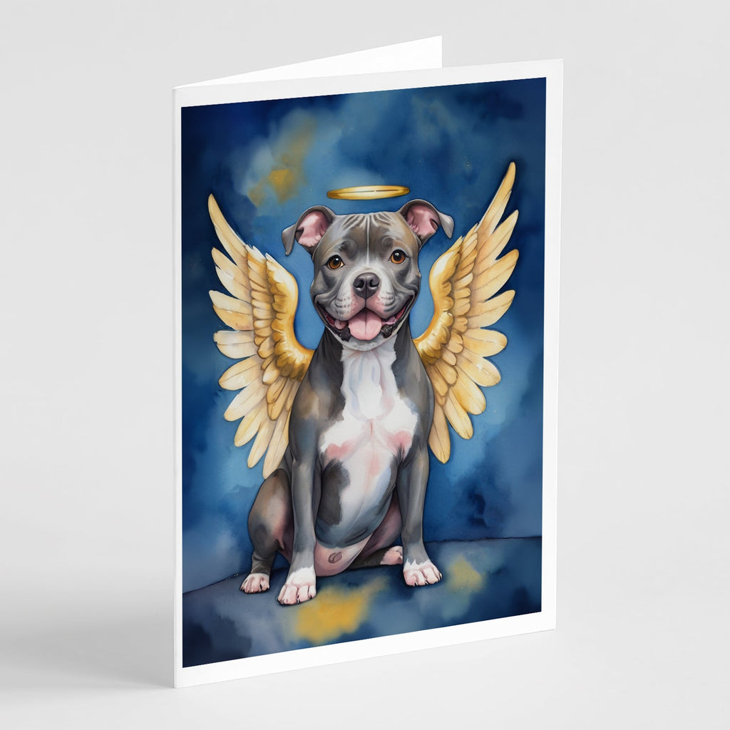 Staffordshire Bull Terrier My Angel Greeting Cards Pack of 8 Blank Cards with Envelopes Whimsical A7 Size 5x7