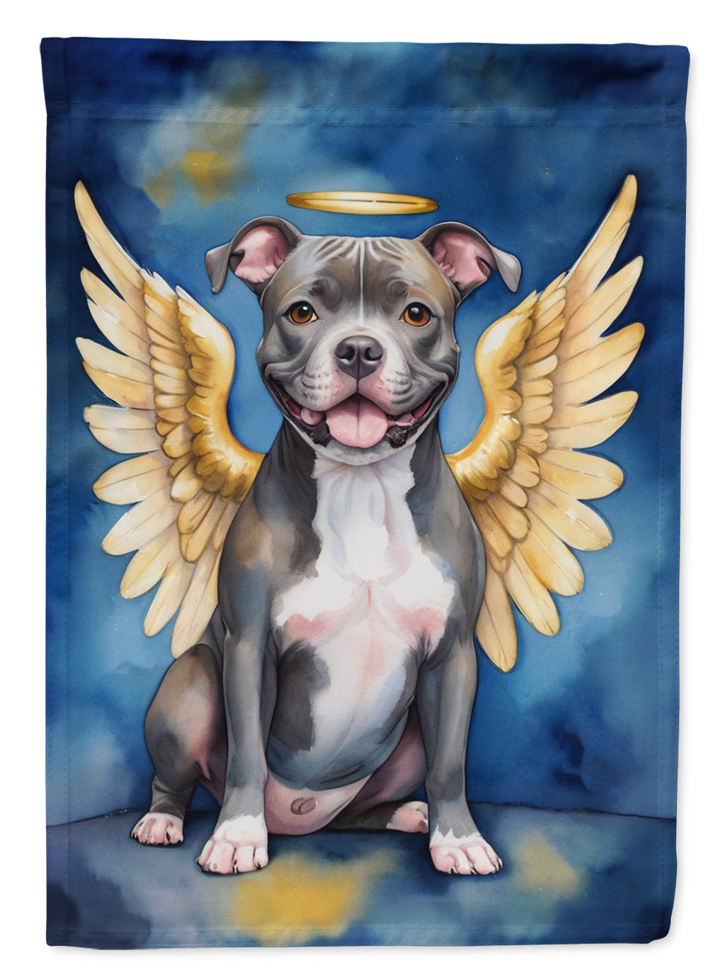 Staffordshire Bull Terrier My Angel Garden Flag Mailbox Decorative Yard Banner Outside Patio Artwork for Flower Beds, Garden Size, Multicolor