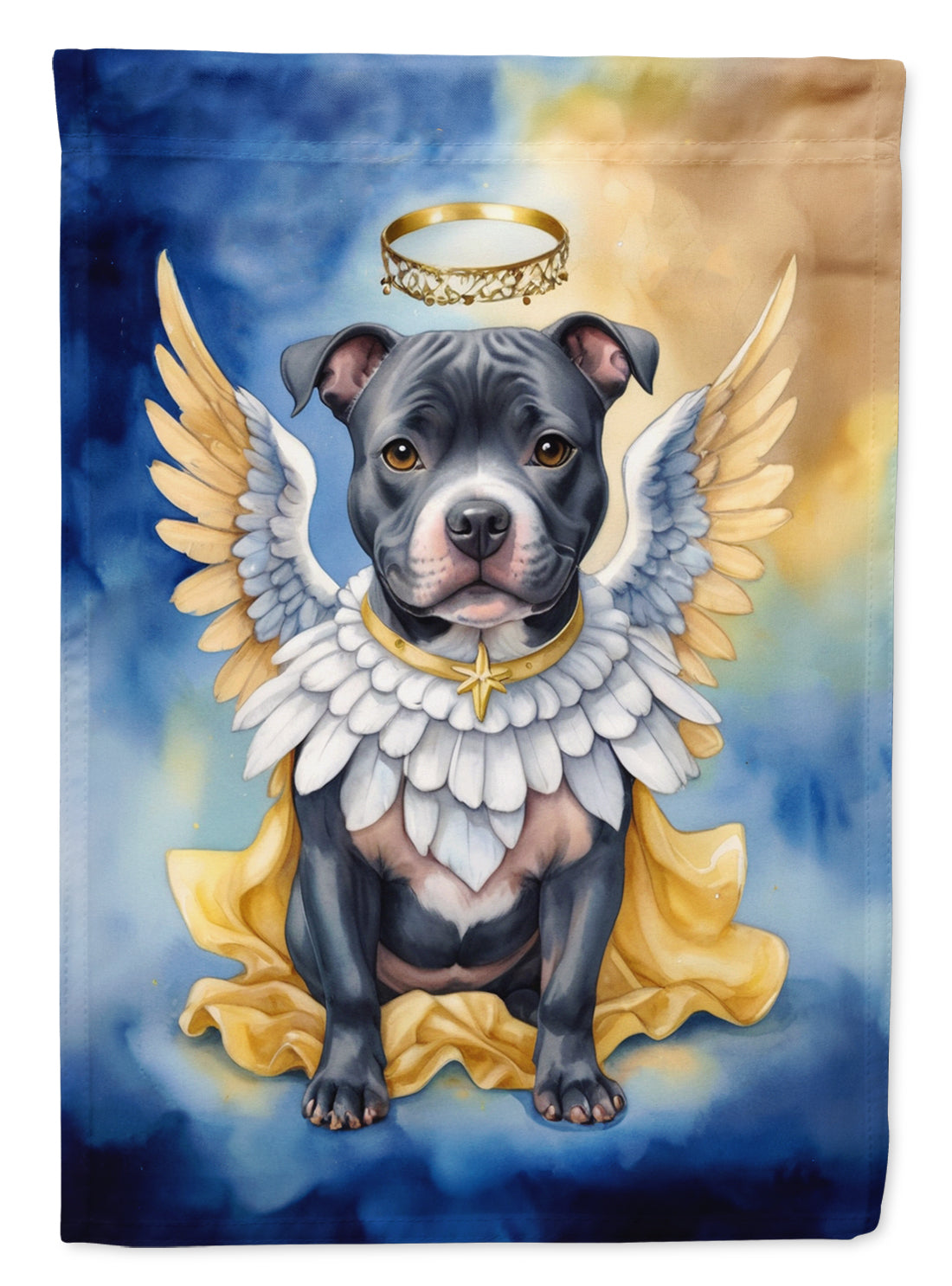 Staffordshire Bull Terrier My Angel Garden Flag Mailbox Decorative Yard Banner Outside Patio Artwork for Flower Beds, Garden Size, Multicolor