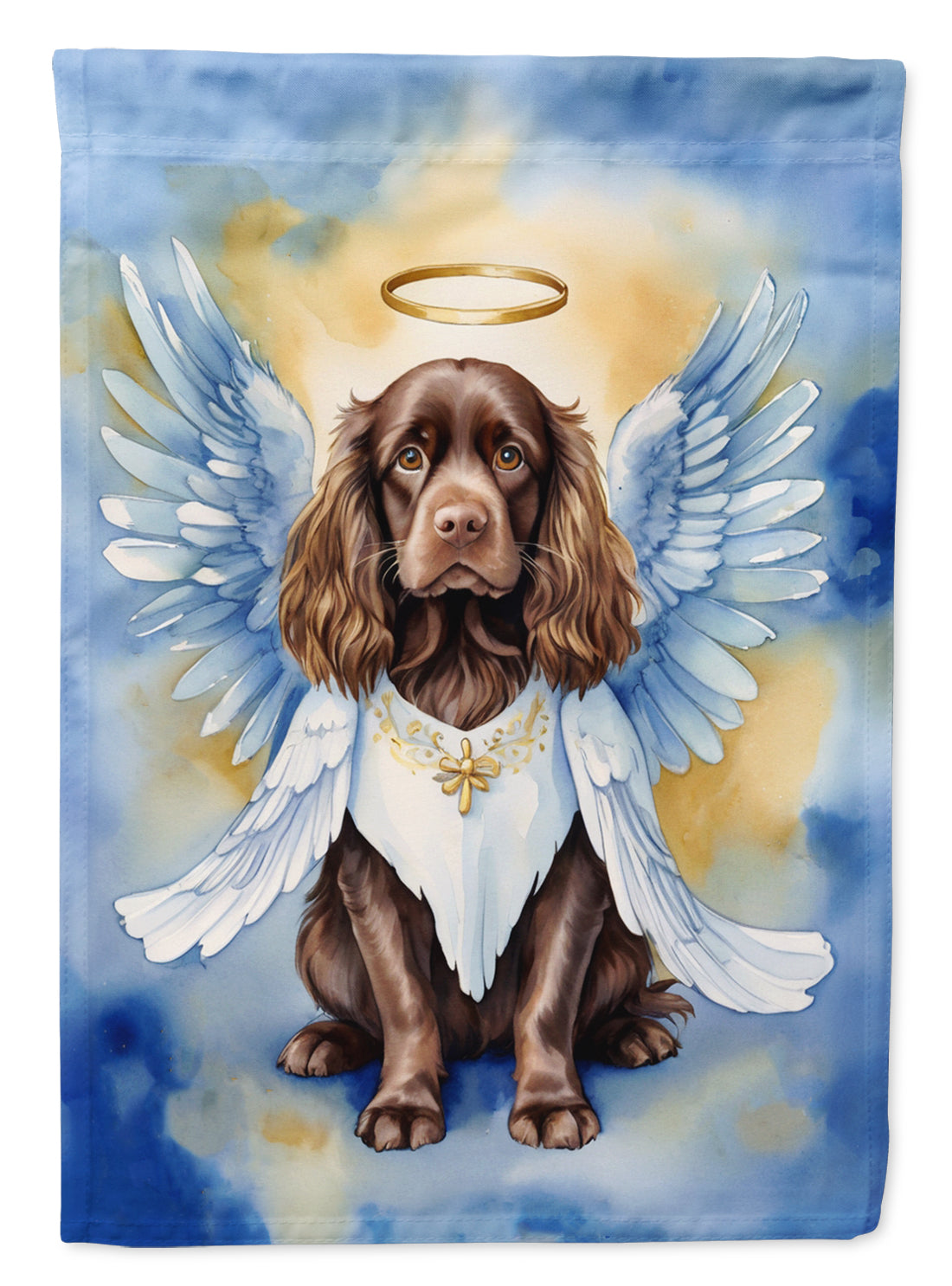 Sussex Spaniel My Angel Garden Flag Mailbox Decorative Yard Banner Outside Patio Artwork for Flower Beds, Garden Size, Multicolor