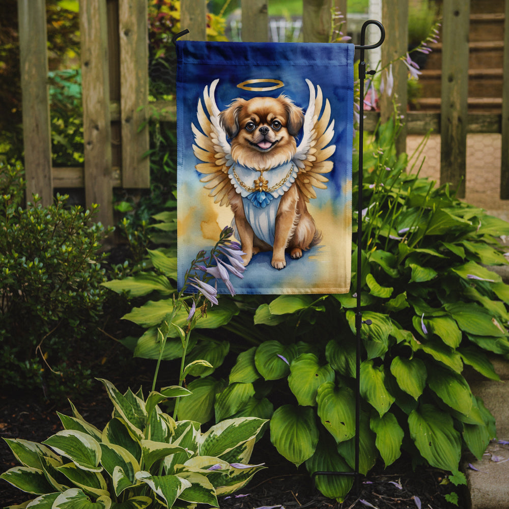 Tibetan Spaniel My Angel Garden Flag Mailbox Decorative Yard Banner Outside Patio Artwork for Flower Beds, Garden Size, Multicolor