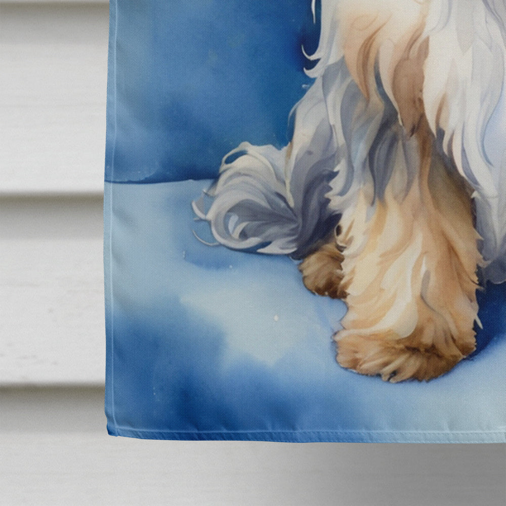 Tibetan Terrier My Angel House Flag 28x40 Porch Sleeve Pole Decorative Outside Yard Banner Artwork Wall Hanging, Polyester