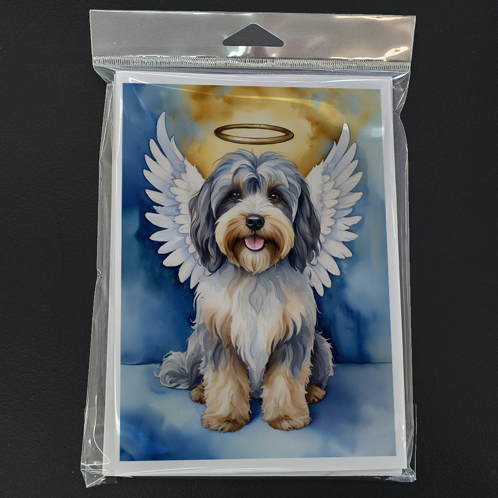 Tibetan Terrier My Angel Greeting Cards Pack of 8 Blank Cards with Envelopes Whimsical A7 Size 5x7