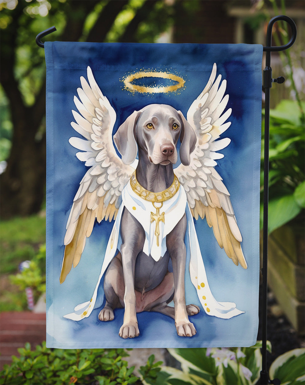 Weimaraner My Angel Garden Flag Mailbox Decorative Yard Banner Outside Patio Artwork for Flower Beds, Garden Size, Multicolor