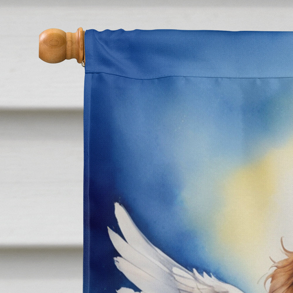 Welsh Springer Spaniel My Angel House Flag 28x40 Porch Sleeve Pole Decorative Outside Yard Banner Artwork Wall Hanging, Polyester